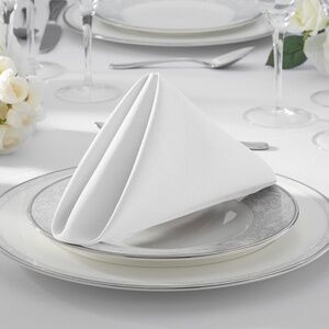 Set of 12 White 20” Dinner Napkins Machine Washable NEW NWT